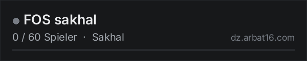 FOS sakhal in der DayZ-Serverliste von AR16