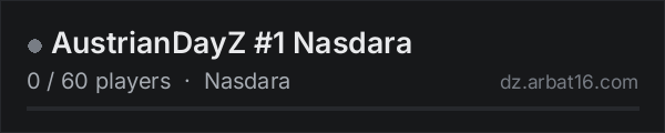 AustrianDayZ #1 Nasdara on the AR16 DayZ server list