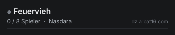 Feuervieh in der DayZ-Serverliste von AR16