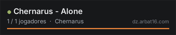 Chernarus - Alone na lista de servidores de DayZ da AR16