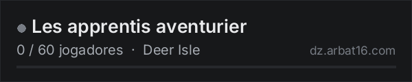 Les apprentis aventurier na lista de servidores de DayZ da AR16