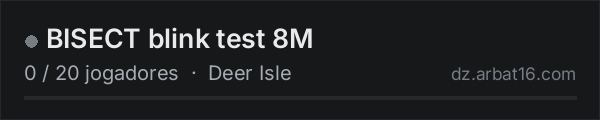 BISECT blink test 8M na lista de servidores de DayZ da AR16