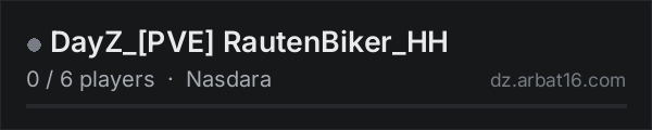 DayZ_[PVE] RautenBiker_HH on the AR16 DayZ server list