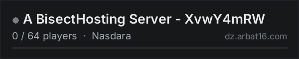 A BisectHosting Server - XvwY4mRW on the AR16 DayZ server list