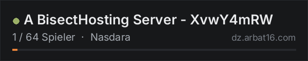 A BisectHosting Server - XvwY4mRW in der DayZ-Serverliste von AR16