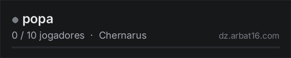 popa na lista de servidores de DayZ da AR16