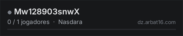 Mw128903snwX na lista de servidores de DayZ da AR16
