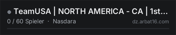 TeamUSA | NORTH AMERICA - CA | 1st Person Only in der DayZ-Serverliste von AR16