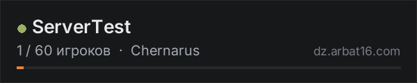 ServerTest в списке серверов DayZ от AR16