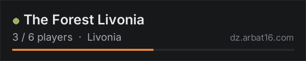 The Forest Livonia on the AR16 DayZ server list