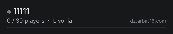 11111 on the AR16 DayZ server list