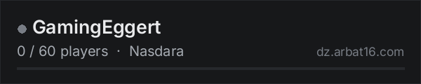 GamingEggert on the AR16 DayZ server list
