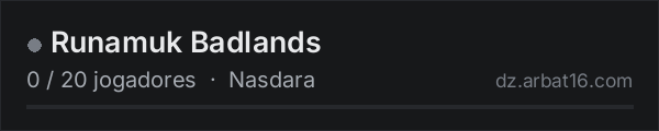 Runamuk Badlands na lista de servidores de DayZ da AR16