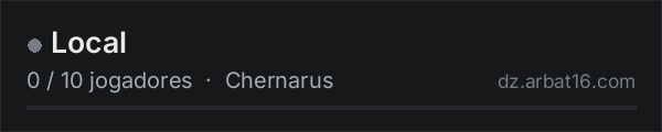 Local na lista de servidores de DayZ da AR16