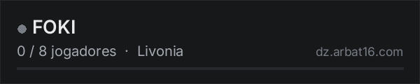 FOKI na lista de servidores de DayZ da AR16