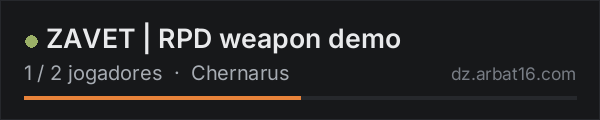 ZAVET | RPD weapon demo na lista de servidores de DayZ da AR16