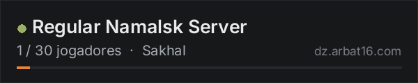 Regular Namalsk Server na lista de servidores de DayZ da AR16
