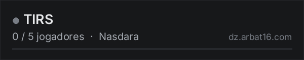 TIRS na lista de servidores de DayZ da AR16