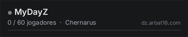 MyDayZ na lista de servidores de DayZ da AR16