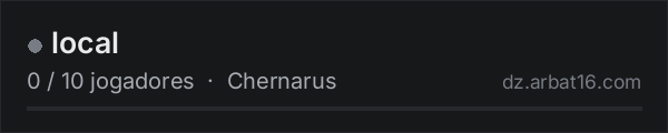 local na lista de servidores de DayZ da AR16
