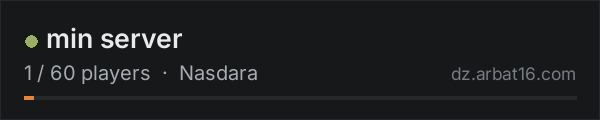 min server on the AR16 DayZ server list