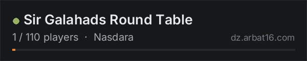 Sir Galahads Round Table on the AR16 DayZ server list