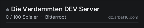 Die Verdammten DEV Server in der DayZ-Serverliste von AR16