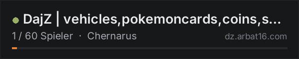 DajZ | vehicles,pokemoncards,coins,surprises in der DayZ-Serverliste von AR16