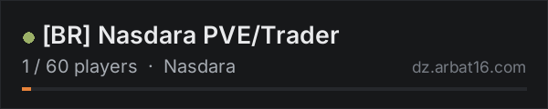 [BR] Nasdara PVE/Trader on the AR16 DayZ server list