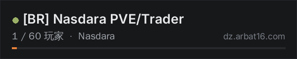 AR16 DayZ 服务器列表中的 BR Nasdara PVE/Trader