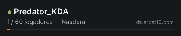Predator_KDA na lista de servidores de DayZ da AR16