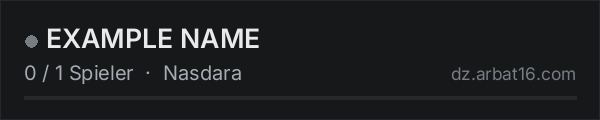 EXAMPLE NAME in der DayZ-Serverliste von AR16