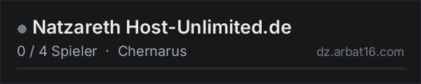 Natzareth Host-Unlimited.de in der DayZ-Serverliste von AR16