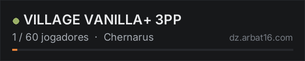 VILLAGE VANILLA+ 3PP na lista de servidores de DayZ da AR16