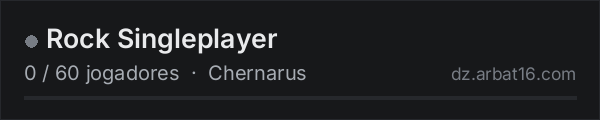Rock Singleplayer na lista de servidores de DayZ da AR16