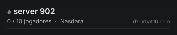 server 902 na lista de servidores de DayZ da AR16