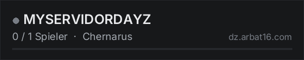 MYSERVIDORDAYZ in der DayZ-Serverliste von AR16