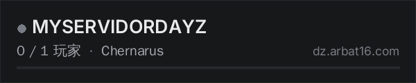 AR16 DayZ 服务器列表中的 MYSERVIDORDAYZ