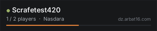 Scrafetest420 on the AR16 DayZ server list