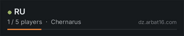 RU on the AR16 DayZ server list