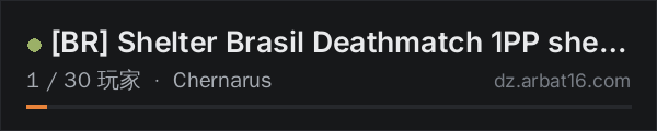 AR16 DayZ 服务器列表中的 [BR] Shelter Brasil Deathmatch 1PP shelterZ.com.br