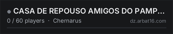 CASA DE REPOUSO AMIGOS DO PAMPERO on the AR16 DayZ server list