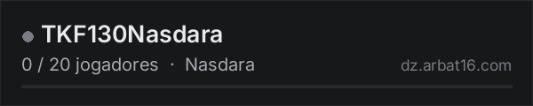 TKF130Nasdara na lista de servidores de DayZ da AR16