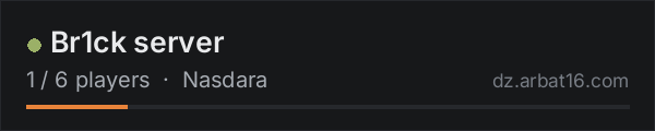 Br1ck server on the AR16 DayZ server list