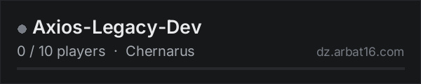 Axios-Legacy-Dev on the AR16 DayZ server list