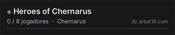 Heroes of Chernarus na lista de servidores de DayZ da AR16