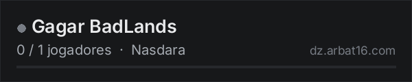 Gagar BadLands na lista de servidores de DayZ da AR16