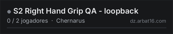 S2 Right Hand Grip QA - loopback na lista de servidores de DayZ da AR16