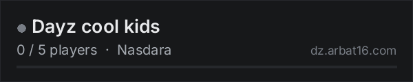 Dayz cool kids on the AR16 DayZ server list