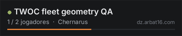 TWOC fleet geometry QA na lista de servidores de DayZ da AR16